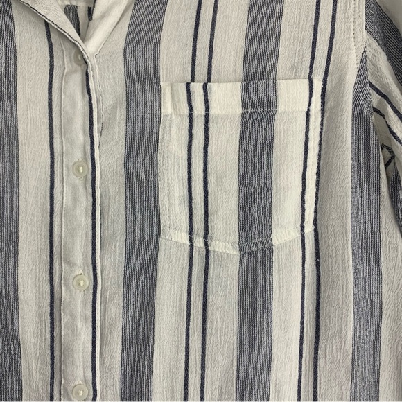 Lucky Brand Striped Cotton-Blend Button-Up Shirt, size SP - Picture 4 of 10